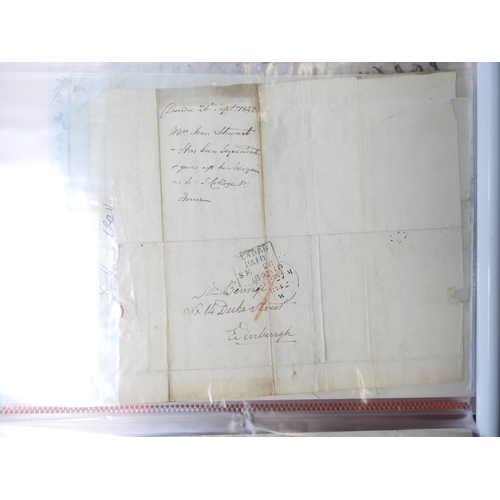 7127 - A collection of Victorian correspondence, housed in two albums, addressed to Scottish recipients and... 