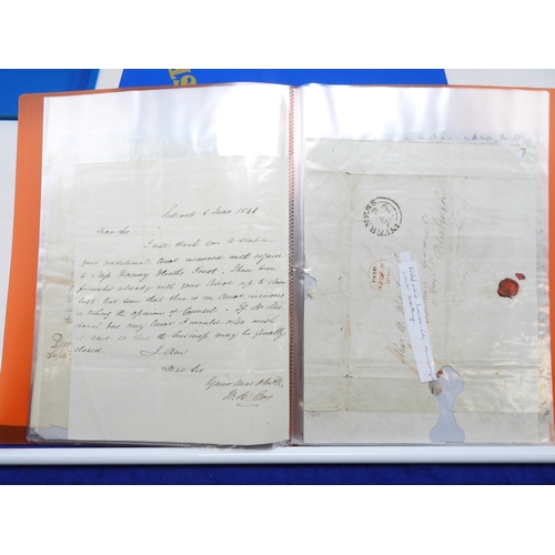 7127 - A collection of Victorian correspondence, housed in two albums, addressed to Scottish recipients and... 