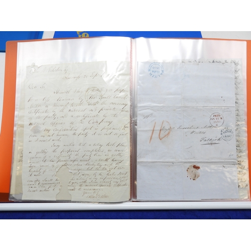 7127 - A collection of Victorian correspondence, housed in two albums, addressed to Scottish recipients and... 