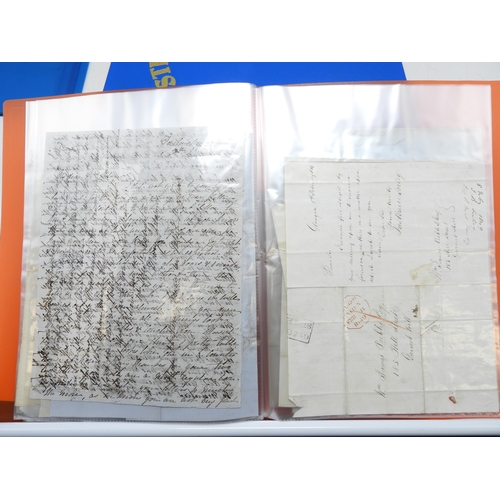 7127 - A collection of Victorian correspondence, housed in two albums, addressed to Scottish recipients and... 