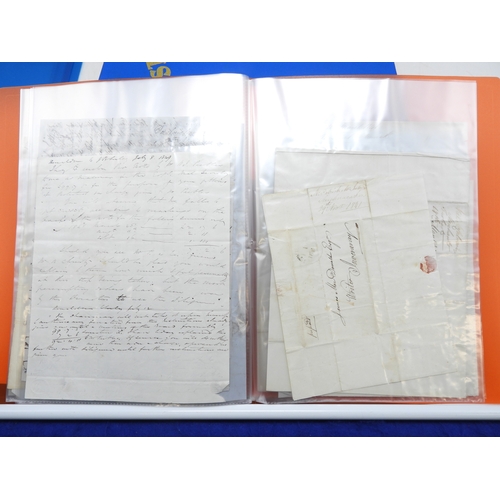 7127 - A collection of Victorian correspondence, housed in two albums, addressed to Scottish recipients and... 