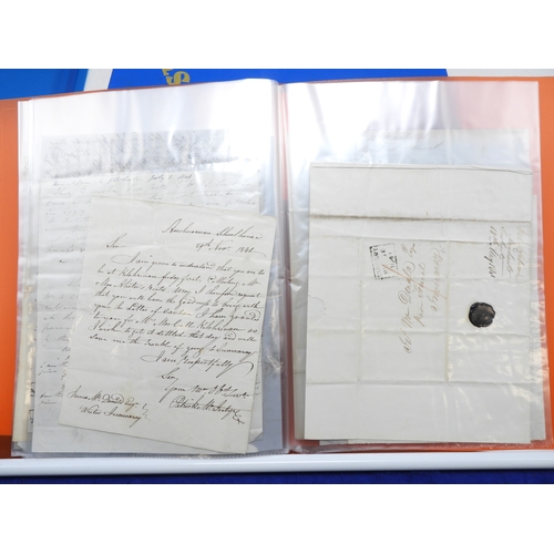7127 - A collection of Victorian correspondence, housed in two albums, addressed to Scottish recipients and... 