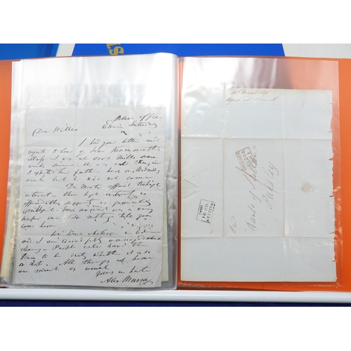 7127 - A collection of Victorian correspondence, housed in two albums, addressed to Scottish recipients and... 