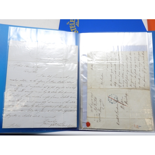 7127 - A collection of Victorian correspondence, housed in two albums, addressed to Scottish recipients and... 