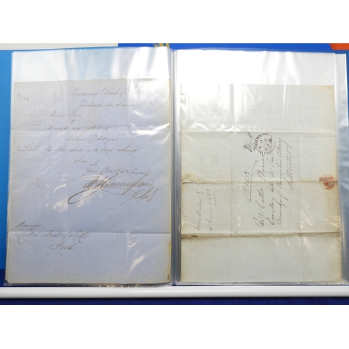 7127 - A collection of Victorian correspondence, housed in two albums, addressed to Scottish recipients and... 