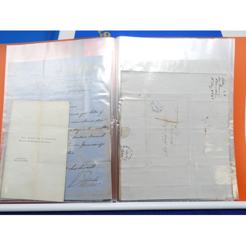 7127 - A collection of Victorian correspondence, housed in two albums, addressed to Scottish recipients and... 