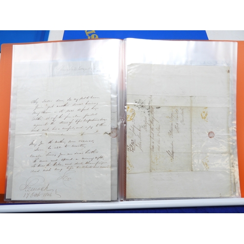 7127 - A collection of Victorian correspondence, housed in two albums, addressed to Scottish recipients and... 