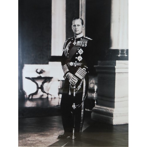 2554 - QUEEN ELIZABETH II AND PRINCE PHILIP, DUKE OF EDINBURGHA pair of large portrait photographs by Antho... 