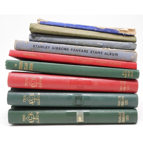 7108 - A lot comprising various stock books containing a world wide stamp collection to include GB 1/d red ... 