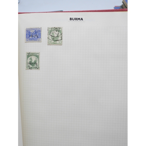 7108 - A lot comprising various stock books containing a world wide stamp collection to include GB 1/d red ... 