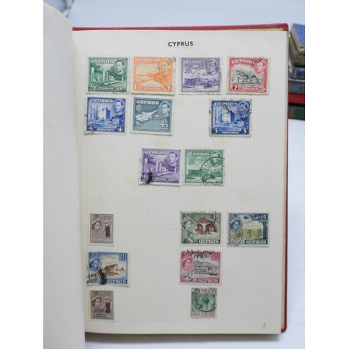 7108 - A lot comprising various stock books containing a world wide stamp collection to include GB 1/d red ... 