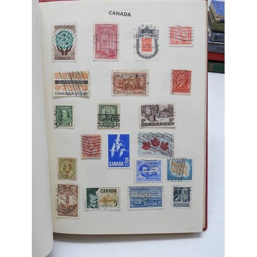 7108 - A lot comprising various stock books containing a world wide stamp collection to include GB 1/d red ... 