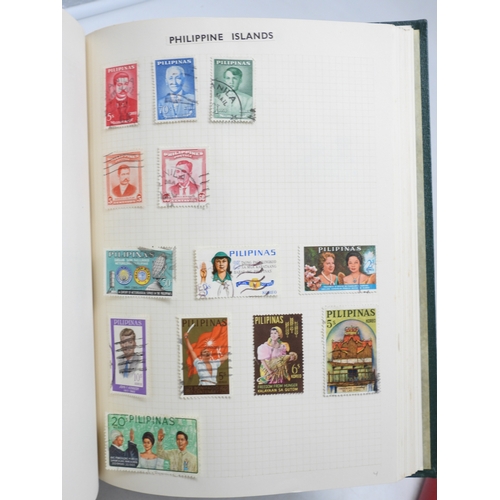 7108 - A lot comprising various stock books containing a world wide stamp collection to include GB 1/d red ... 