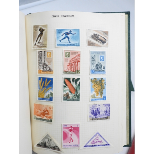 7108 - A lot comprising various stock books containing a world wide stamp collection to include GB 1/d red ... 