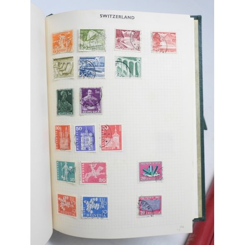 7108 - A lot comprising various stock books containing a world wide stamp collection to include GB 1/d red ... 