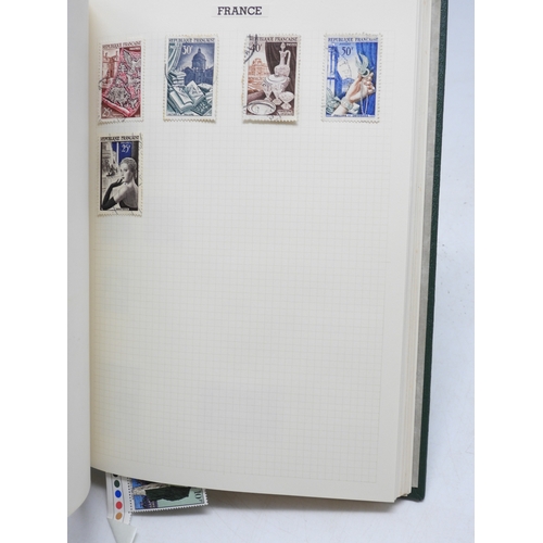 7108 - A lot comprising various stock books containing a world wide stamp collection to include GB 1/d red ... 