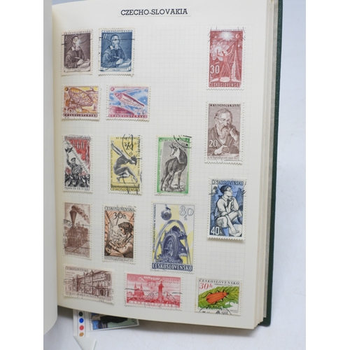 7108 - A lot comprising various stock books containing a world wide stamp collection to include GB 1/d red ... 