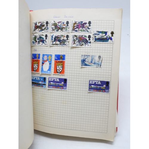 7109 - A worldwide stamp collection in five stock books, all eras to include GB in one book with regional i... 