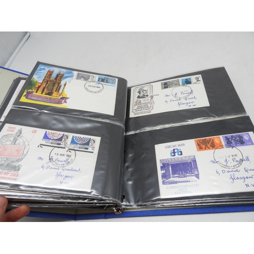 7111 - A lot comprising first day covers many with associated British Post Office Mint Stamps, Robert Burns... 