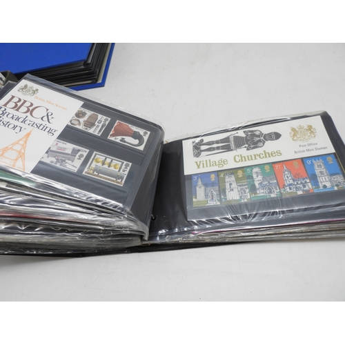 7111 - A lot comprising first day covers many with associated British Post Office Mint Stamps, Robert Burns... 