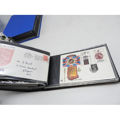 7111 - A lot comprising first day covers many with associated British Post Office Mint Stamps, Robert Burns... 