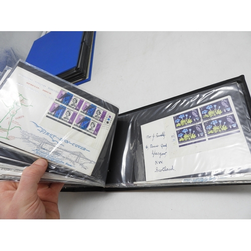 7111 - A lot comprising first day covers many with associated British Post Office Mint Stamps, Robert Burns... 