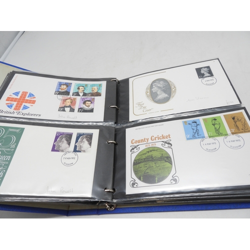 7111 - A lot comprising first day covers many with associated British Post Office Mint Stamps, Robert Burns... 