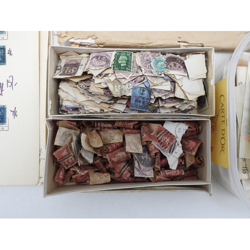 7114 - Great Britain a collection of used mostly hinged stamps on sheets to include various 1/d red present... 