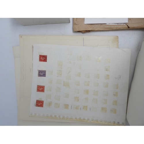 7114 - Great Britain a collection of used mostly hinged stamps on sheets to include various 1/d red present... 