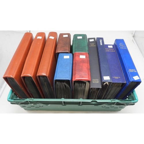 7116 - A large collection of first day covers three large folders, four half folders and another  dating fr... 