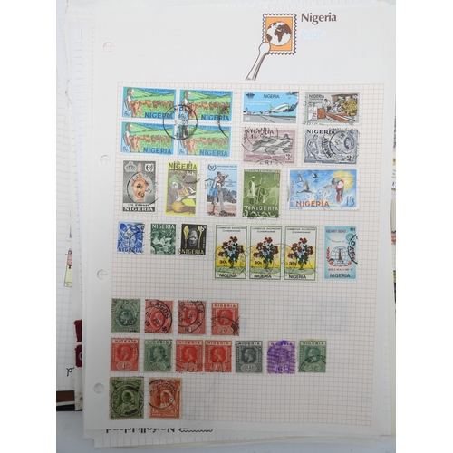 7129 - A worldwide stamp collection in five albums and two stock books
