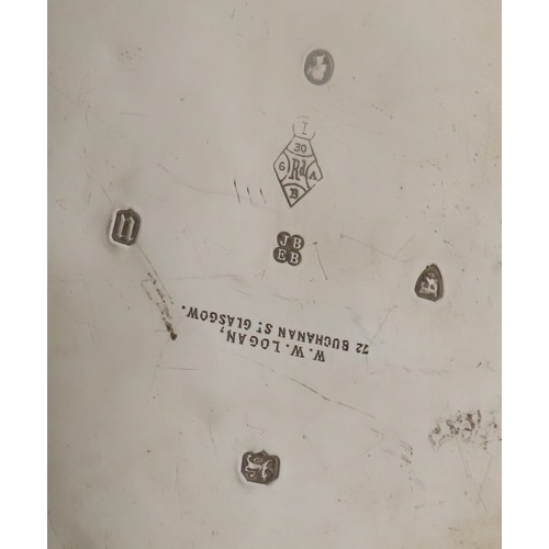 2351 - *WITHDRAWN* A VICTORIAN SILVER THREE PIECE TEA SERVICEThomas Bradbury & Sons, London 1875, of lo... 