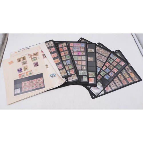 7083 - GB small collection of mint and used GB stamps on Hagner Pages plus 3 Presentation packs. Mixed cond... 
