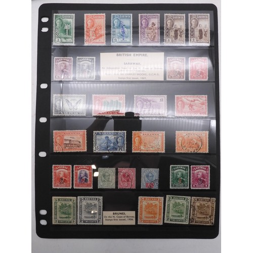 7083 - GB small collection of mint and used GB stamps on Hagner Pages plus 3 Presentation packs. Mixed cond... 