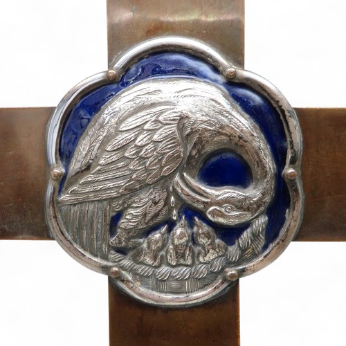 2215 - A DUCHESS OF SUTHERLAND'S CRIPPLES GUILD ARTS AND CRAFTS ALTAR CROSSthe patinated copper cross with ... 