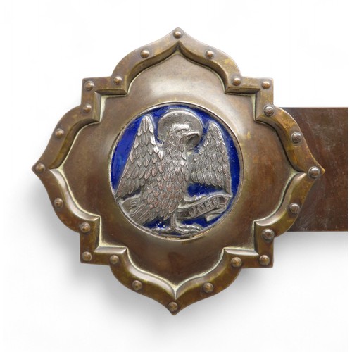 2215 - A DUCHESS OF SUTHERLAND'S CRIPPLES GUILD ARTS AND CRAFTS ALTAR CROSSthe patinated copper cross with ... 