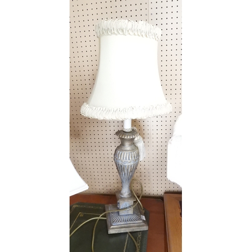 58 - A mixed lot to include 20th century cheval mirror, turned standard lamp, brass based standard lamp, ... 