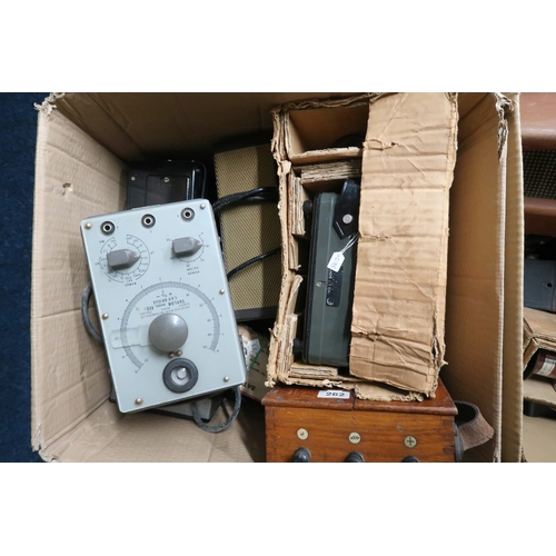 6011 - A mixed lot to include; vintage radio parts, including dials, back plates, knobs. Also aniversal avo... 