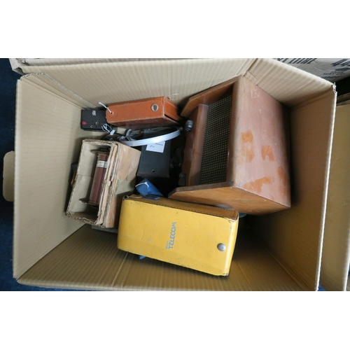 6011 - A mixed lot to include; vintage radio parts, including dials, back plates, knobs. Also aniversal avo... 