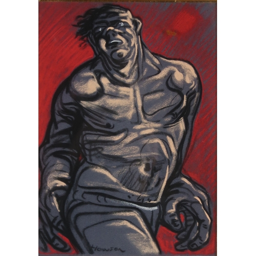 PETER HOWSON OBE (BRITISH B.1958)MALE FIGUREPastel, signed lower left ...