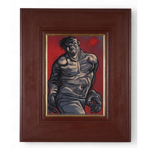 PETER HOWSON OBE (BRITISH B.1958)MALE FIGUREPastel, signed lower left ...