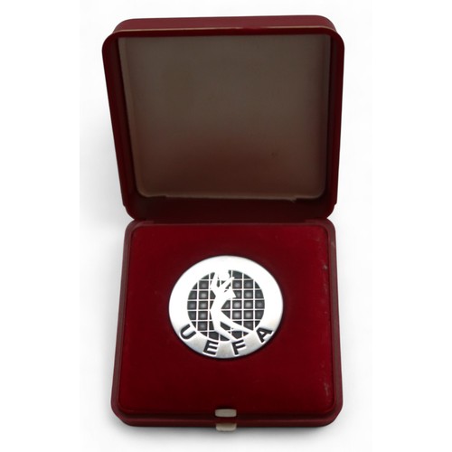 8027 - Jim McInally of Dundee United F.C. - His UEFA Cup 1987 Runner's-Up medalIn 0.800 silver, by PEKA, ca... 