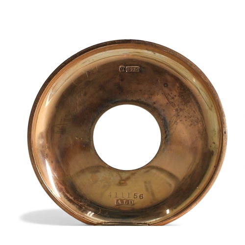 2892 - A 9CT ROSE GOLD HALF HUNTER POCKET WATCHwith white enamel dial, subsidiary seconds dial, &nbsp;black... 