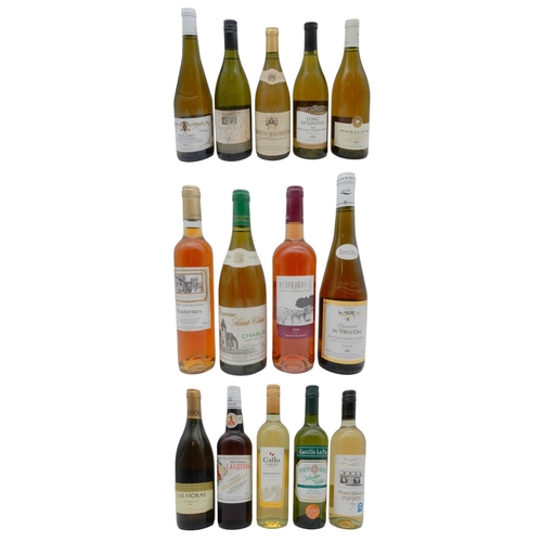 9010 - A lot comprising eleven various bottles of white wine together with a bottle of Manzanilla etc (14)
