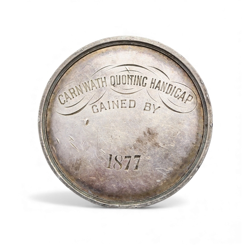 Two Victorian quoiting medals, respectively, in silver, by Hamilton ...