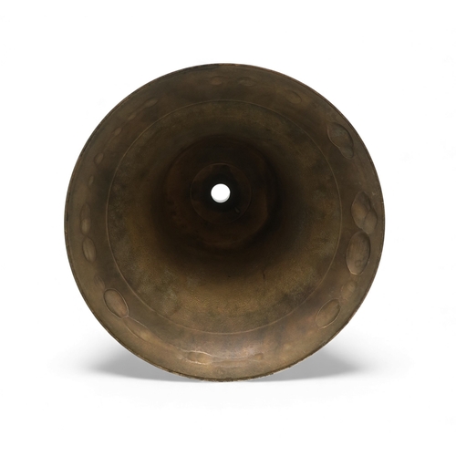 A substantial bronze bell, measuring approx. 21cm in height and 25.5cm ...