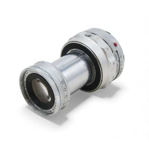 2555A - A LEICA M2 RANGEFINDER CAMERA, 1961Serial no. 1021649, fitted with a Leitz Wetzlar Elmar 1:2.8/50 le... 