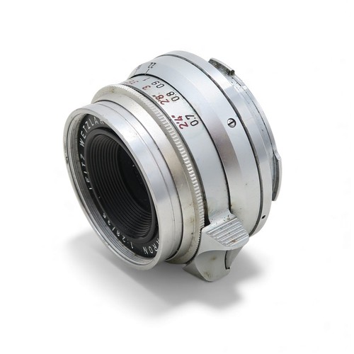 2555A - A LEICA M2 RANGEFINDER CAMERA, 1961Serial no. 1021649, fitted with a Leitz Wetzlar Elmar 1:2.8/50 le... 