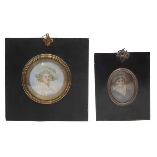 2553B - A GROUP OF PORTRAIT MINIATURESPainted on ivory, all apparently unsigned, including an Indian example... 