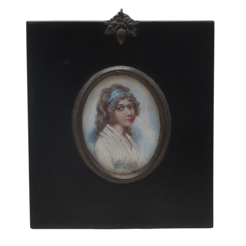 2553B - A GROUP OF PORTRAIT MINIATURESPainted on ivory, all apparently unsigned, including an Indian example... 